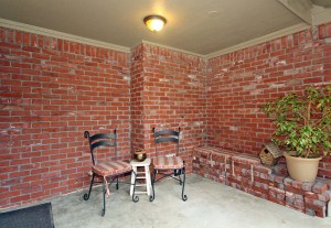 one of several outdoor spaces under covered patio