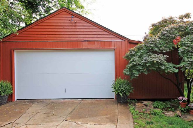 Garage and attached shed