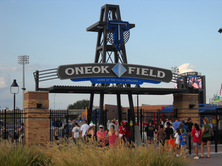 Entrance to ONEOK Field, home of Tulsa Driller's, in downtown Tulsa