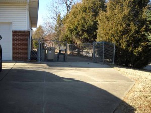 Widened driveway to make room for additional vehicles