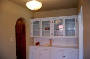 Butler's pantry or breakfast nook between kitchen & dining with beautiful built-ins