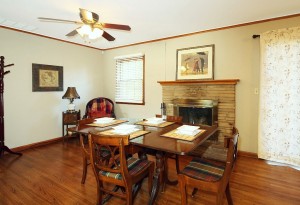 2nd living area with fireplace in midtown Tulsa home for sale