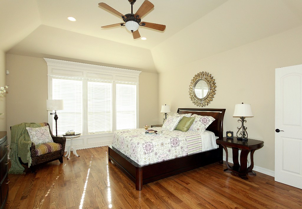 Master bedroom with home staging - Midtown Tulsa Real Estate