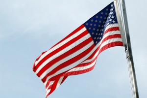 Flag honoring Veterans