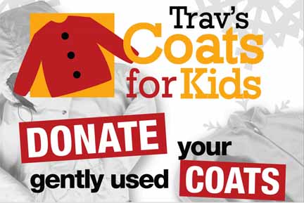 donate your gently used coat to trav's coats for kids