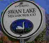 midtown tulsa swan lake neighborhood sign