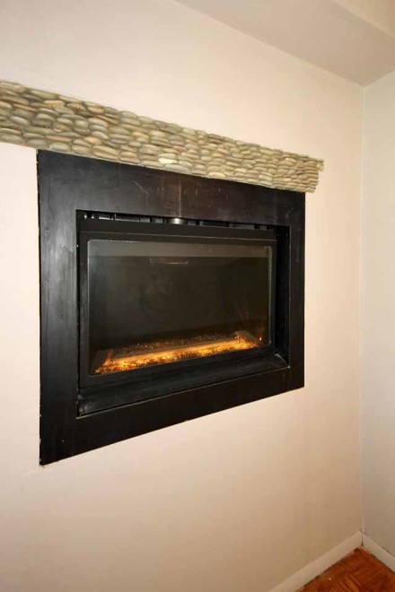 gas fireplace in master bedroom