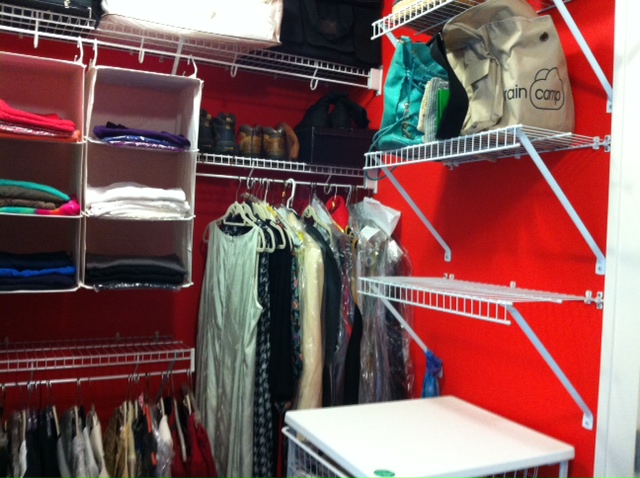 de-cluttered closet