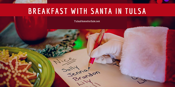 Breakfast with St Nick in Tulsa involves the entire family, including a visit with Santa & storytime with Mrs Claus at Tulsa Botanic Garden.