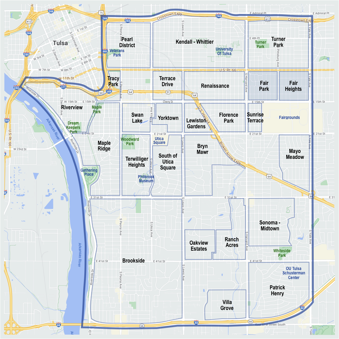 Fair Heights & Fair Park Tulsa Map 1