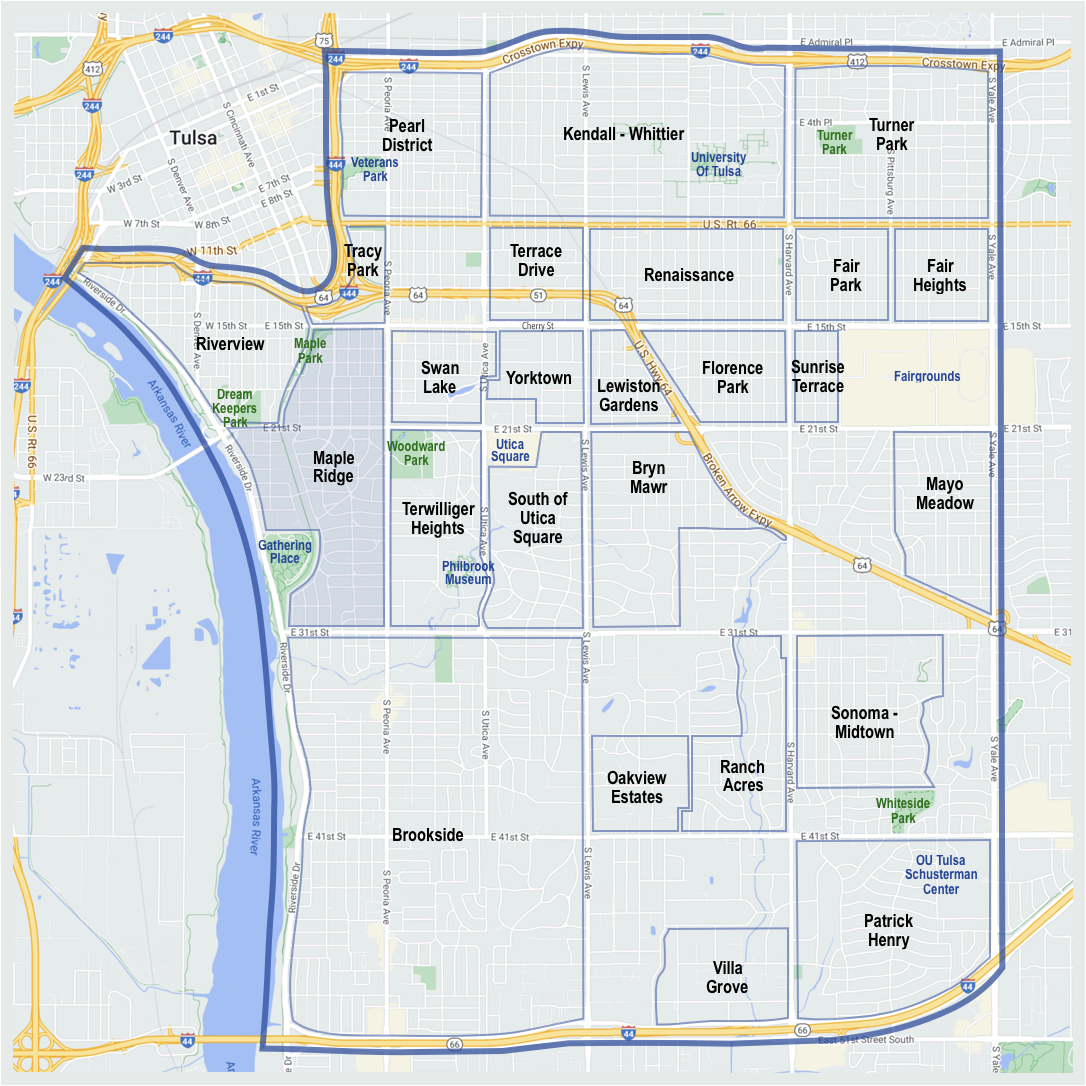 Maple Ridge Tulsa Map