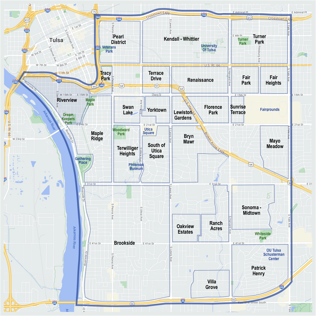 Riverview Tulsa Map