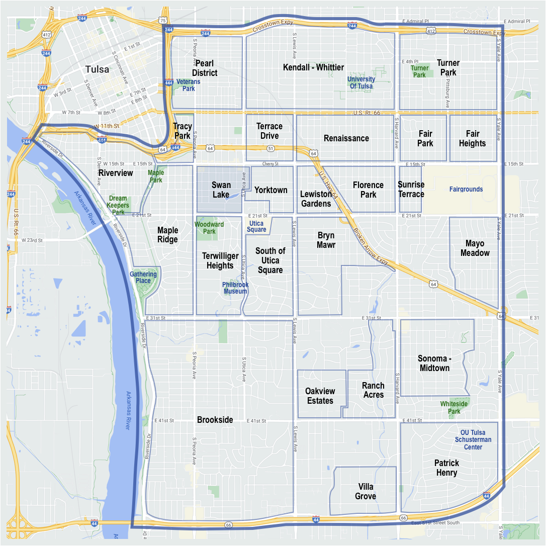 Swan Lake Tulsa Map